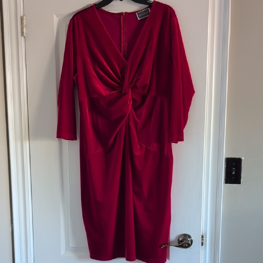 Chic Long Sleeve Red Dress
